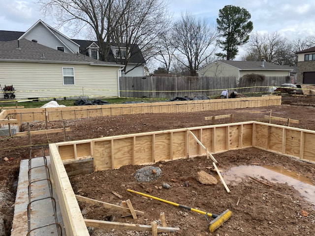 Driveway forms ready for pour